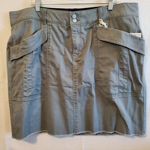 NWT Democracy Geenish Gray Utility Skirt NWT Size 20W